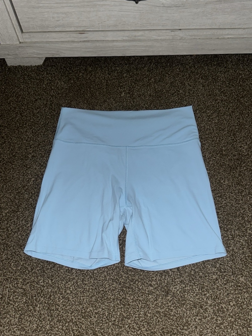 all in motion Light Blue High-Rise Bike Shorts